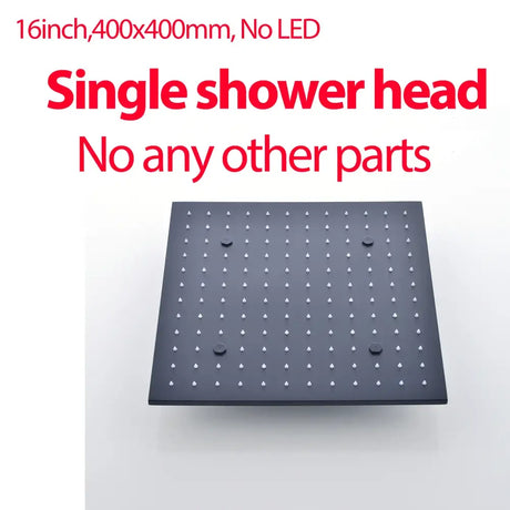 Luxury 16/20 Inch 400/500mm Rainfall Mist Spray LED Shower Head Set Constant Temperature Valve Mixer With Side Massage