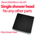 Luxury 16/20 Inch 400/500mm Rainfall Mist Spray LED Shower Head Set Constant Temperature Valve Mixer With Side Massage
