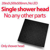 Luxury 16/20 Inch 400/500mm Rainfall Mist Spray LED Shower Head Set Constant Temperature Valve Mixer With Side Massage