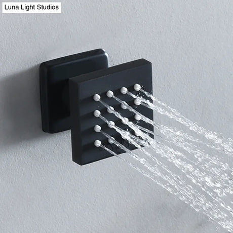 Luxury 16/20 Inch 400/500mm Rainfall Mist Spray LED Shower Head Set Constant Temperature Valve Mixer With Side Massage