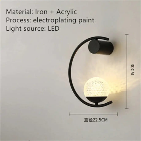 Luxury creative LED Bedside wall lamp G / Warm White (2700-3500K) Wall Light