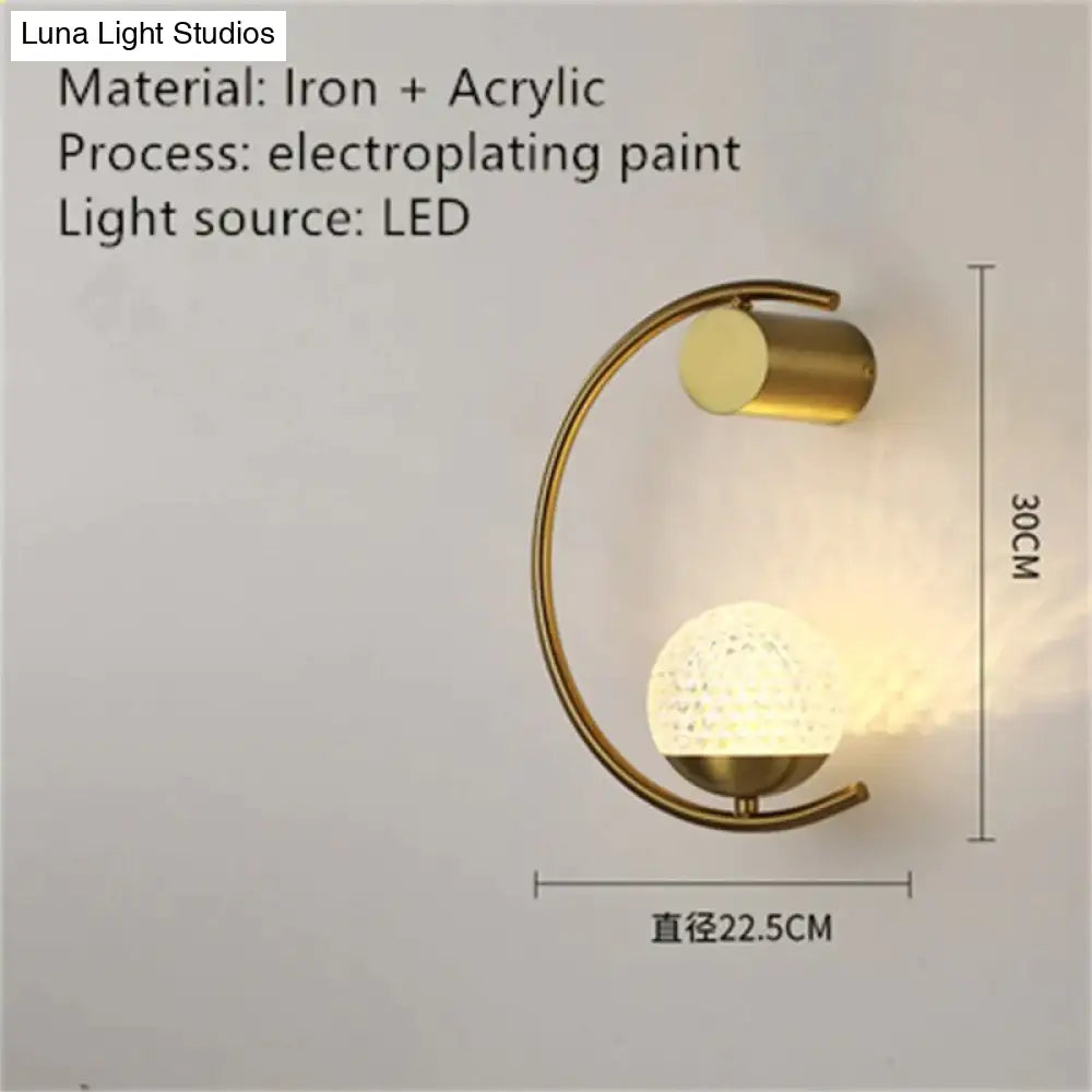 Luxury Creative Led Bedside Wall Lamp E / Warm White (2700-3500K) Wall Light
