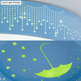 Macaron Acrylic Led Ceiling Lamp - Blue/Yellow/Green 16’/19.5’/23.5’ Round Flush Mount