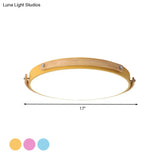 Macaron Acrylic Led Flush Ceiling Light For Kids Bedroom & Hallway