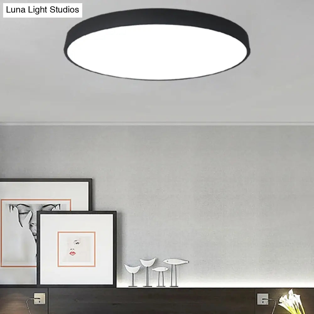 Macaron Acrylic Round Flushmount Ceiling Lights For Living Room