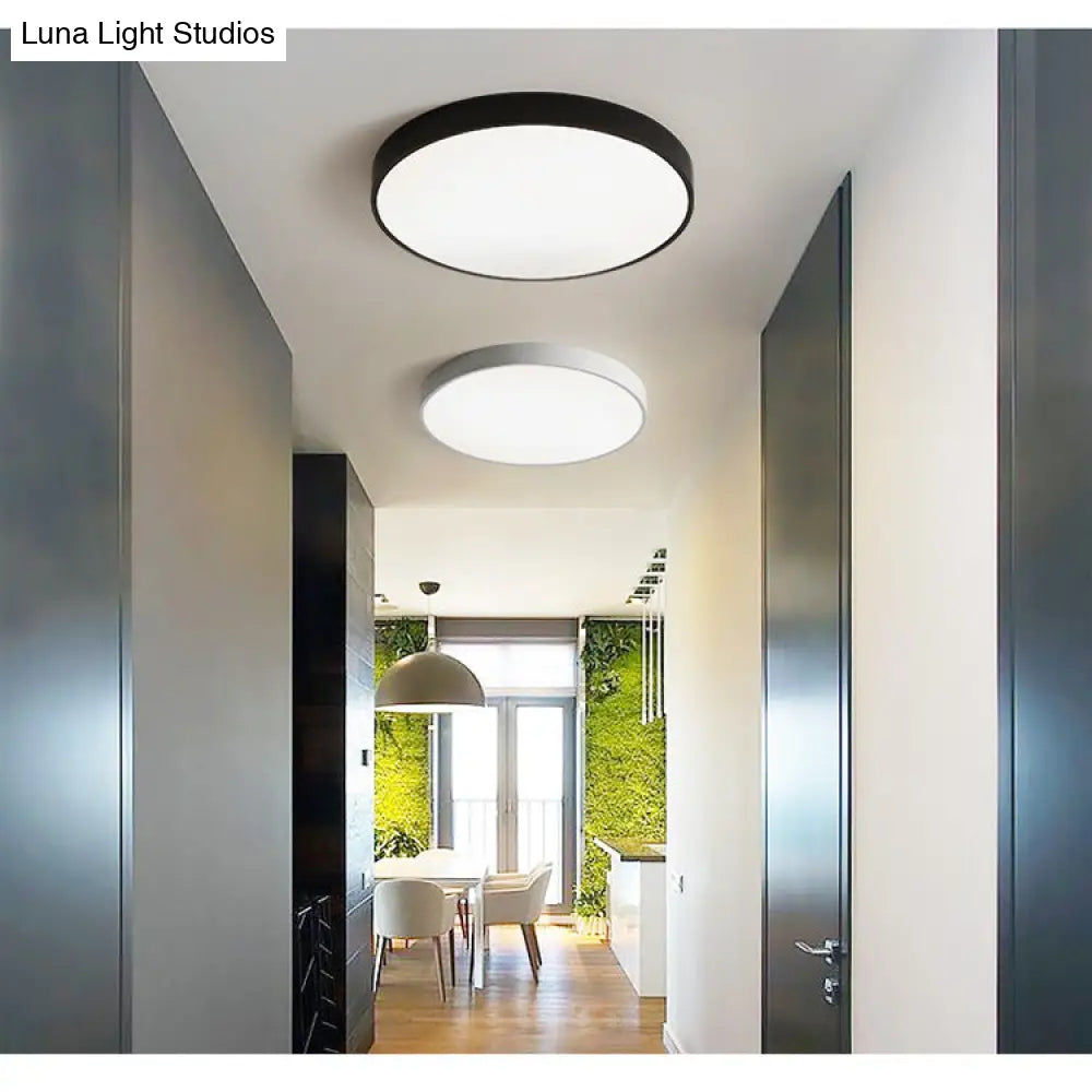 Macaron Acrylic Round Flushmount Ceiling Lights For Living Room