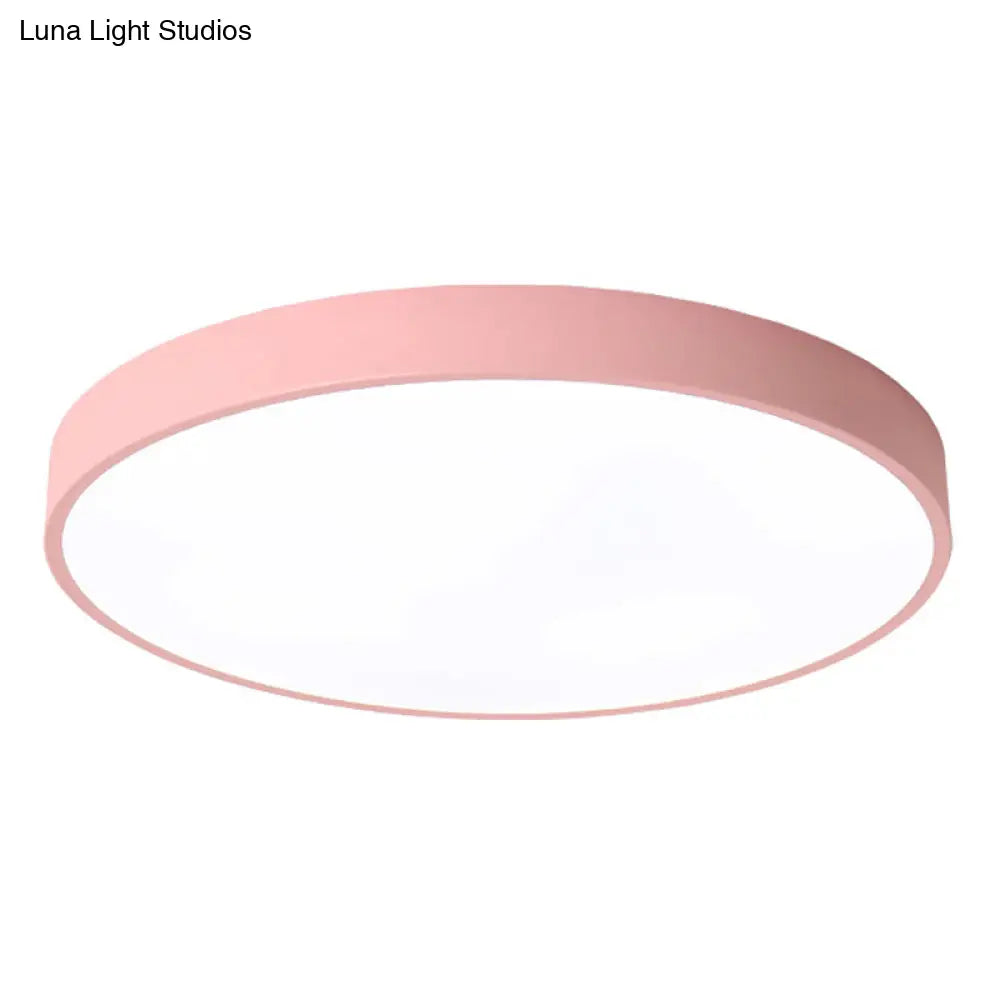 Macaron Acrylic Round Flushmount Ceiling Lights For Living Room