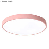 Macaron Acrylic Round Flushmount Ceiling Lights For Living Room
