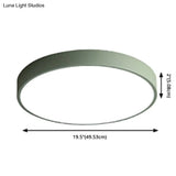 Macaron Acrylic Round Flushmount Ceiling Lights For Living Room