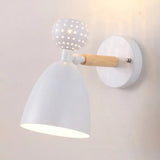Macaron Bell Wall Mount Light Metal 2-Light Bedside Sconce With Star Cutouts - Creative Design White