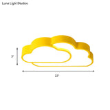 Macaron Cloud Kindergarten Ceiling Light - Acrylic Candy-Colored Flush