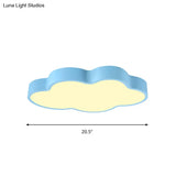 Macaron Cloud Shaped Led Ceiling Light - Acrylic 20.5’/24.5’ Wide White/Blue Ideal For Bedrooms