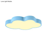 Macaron Cloud Shaped Led Ceiling Light - Acrylic 20.5’/24.5’ Wide White/Blue Ideal For Bedrooms