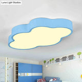 Macaron Cloud Shaped Led Ceiling Light - Acrylic 20.5’/24.5’ Wide White/Blue Ideal For Bedrooms