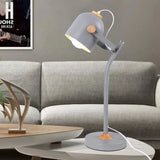 Macaron Desk Light: Stylish And Rotatable Metal Reading Light For Study Room Grey