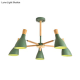 Macaron Half-Bottle Chandelier - Metallic Candy Colored Pendant Light For Nursery