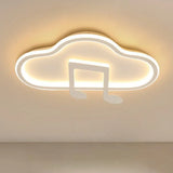 Macaron Led Flush Ceiling Light With Cloud And Musical Note Design