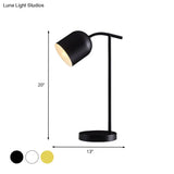 Macaron Led Metallic Book Light With White/Black/Yellow Finish - Ideal For Bedside Reading Desk