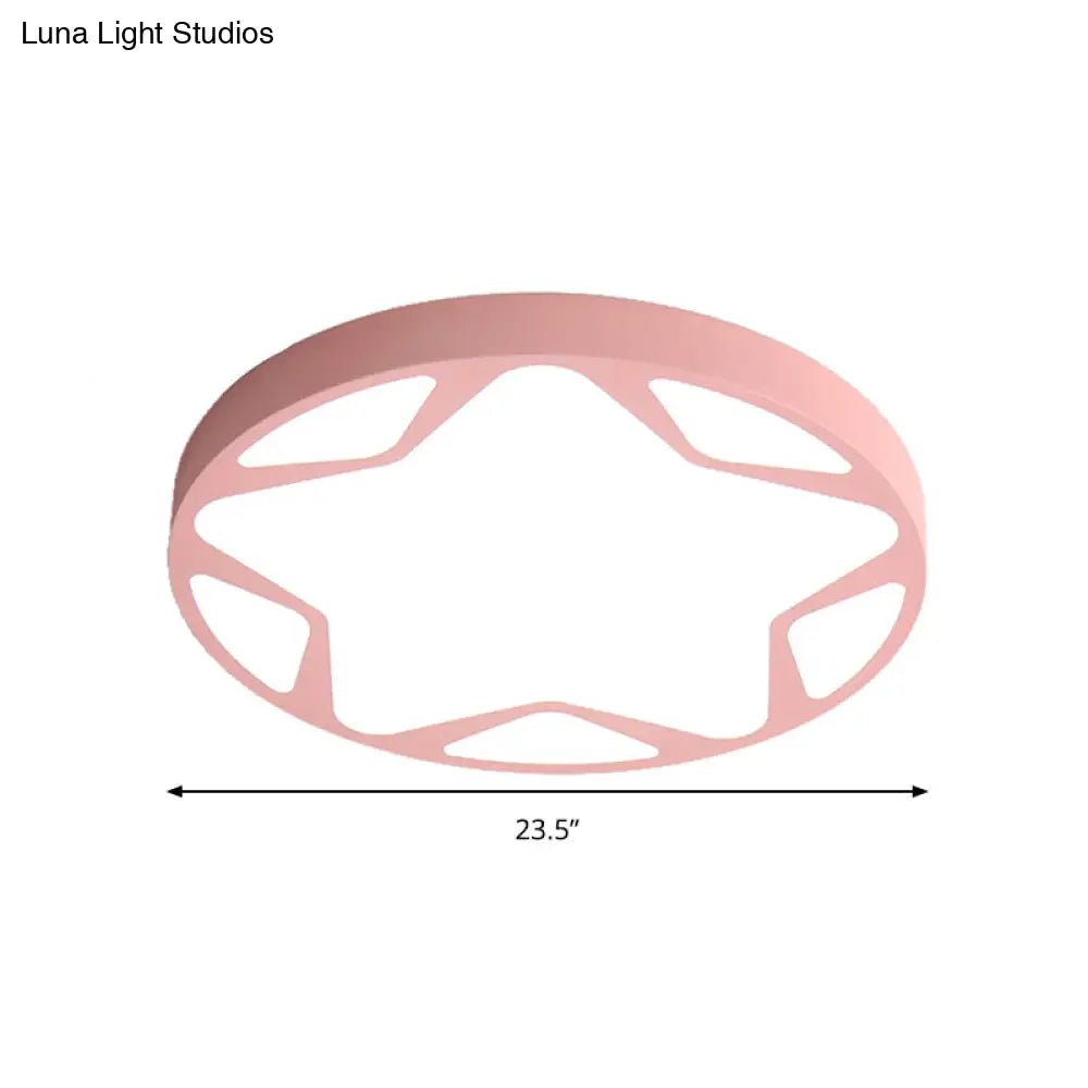 Macaron Loft Acrylic Ceiling Lamp: Candy Colored Flush Light For Child Bedroom