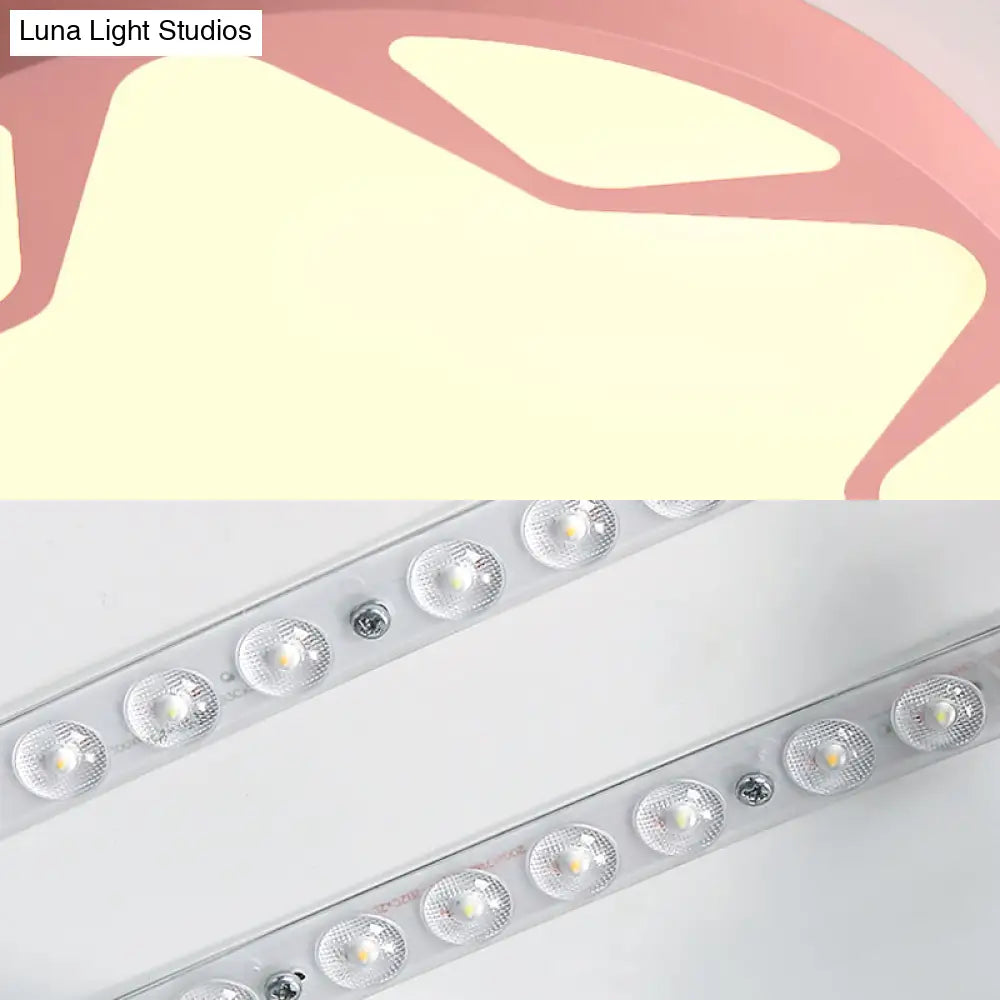 Macaron Loft Acrylic Ceiling Lamp: Candy Colored Flush Light For Child Bedroom
