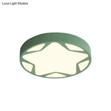 Macaron Loft Acrylic Ceiling Lamp: Candy Colored Flush Light For Child Bedroom