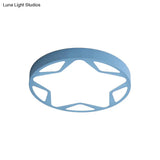 Macaron Loft Acrylic Ceiling Lamp: Candy Colored Flush Light For Child Bedroom