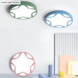 Macaron Loft Acrylic Ceiling Lamp: Candy Colored Flush Light For Child Bedroom