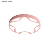 Macaron Loft Acrylic Ceiling Lamp: Candy Colored Flush Light For Child Bedroom