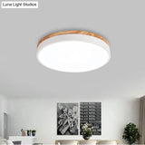 Macaron Loft Acrylic Ceiling Lamp: Candy-Colored Slim Circle Light For Child Bedroom