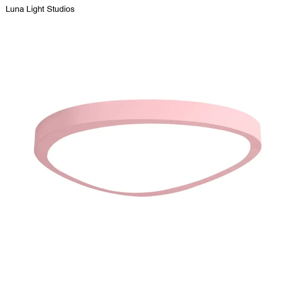 Macaron Loft Acrylic Triangle Led Flush Ceiling Light For Baby Room - Candy Colored Lamp