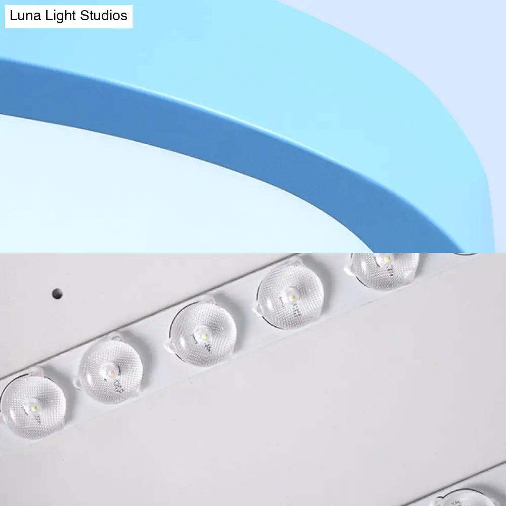 Macaron Loft Acrylic Triangle Led Flush Ceiling Light For Baby Room - Candy Colored Lamp