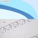 Macaron Loft Acrylic Triangle Led Flush Ceiling Light For Baby Room - Candy Colored Lamp