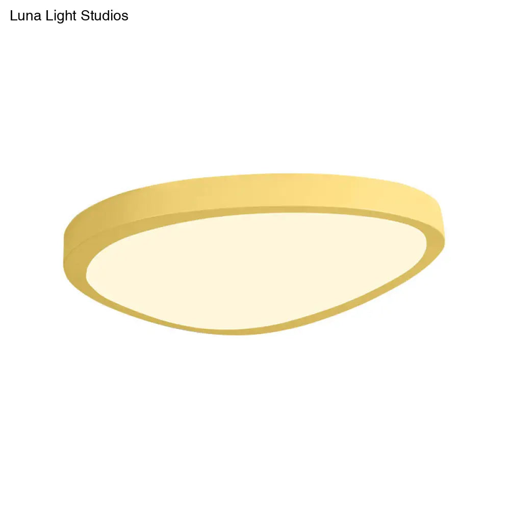 Macaron Loft Acrylic Triangle Led Flush Ceiling Light For Baby Room - Candy Colored Lamp