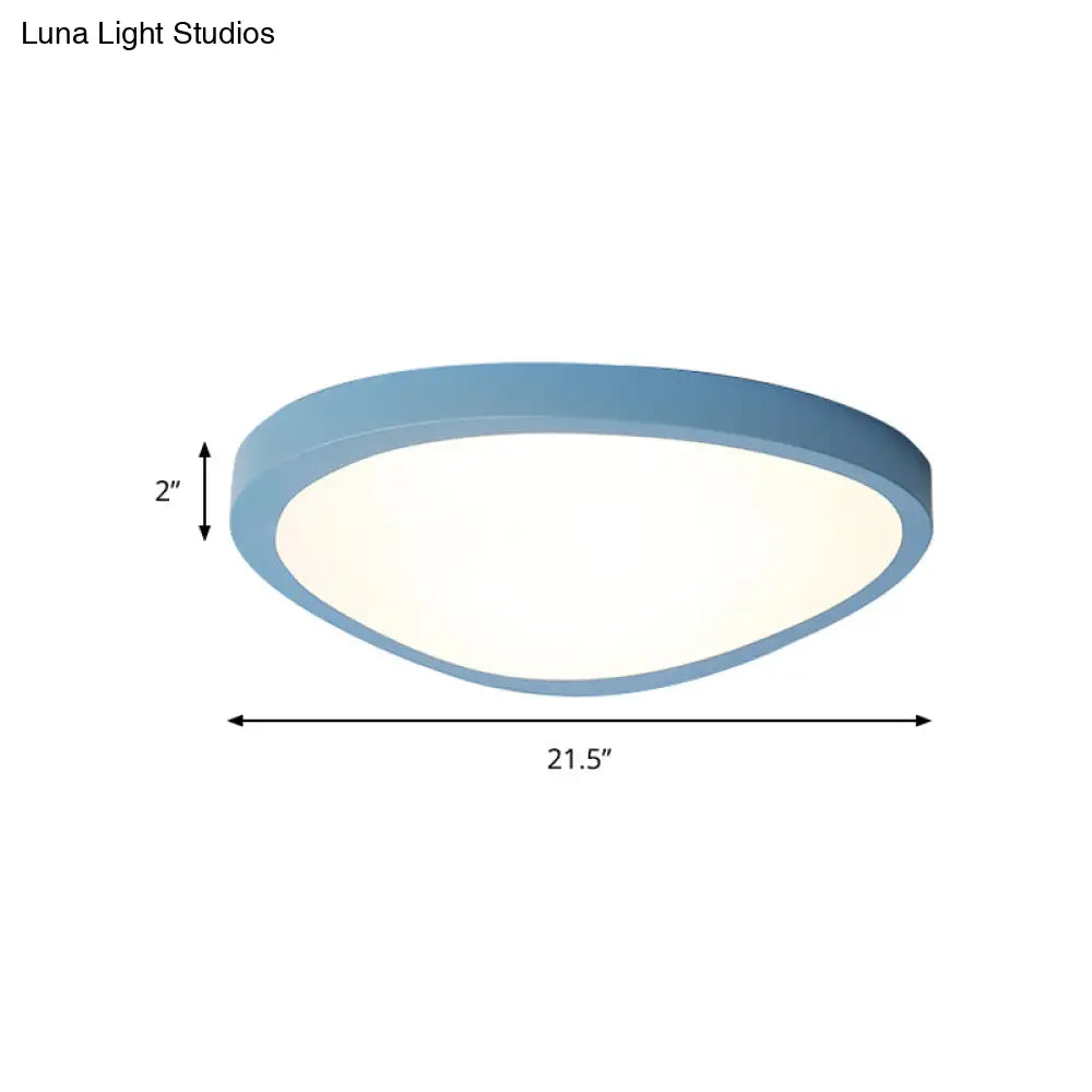 Macaron Loft Acrylic Triangle Led Flush Ceiling Light For Baby Room - Candy Colored Lamp