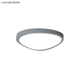 Macaron Loft Acrylic Triangle Led Flush Ceiling Light For Baby Room - Candy Colored Lamp