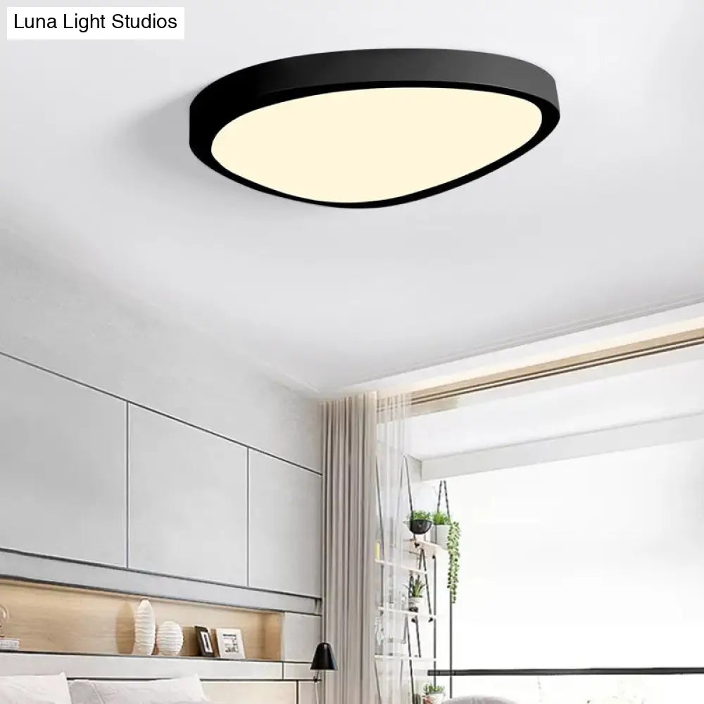Macaron Loft Acrylic Triangle Led Flush Ceiling Light For Baby Room - Candy Colored Lamp