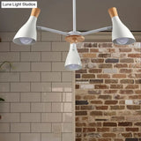 Macaron Loft Chandelier: Baby Bedroom Hanging Light With 3 Metal Lights