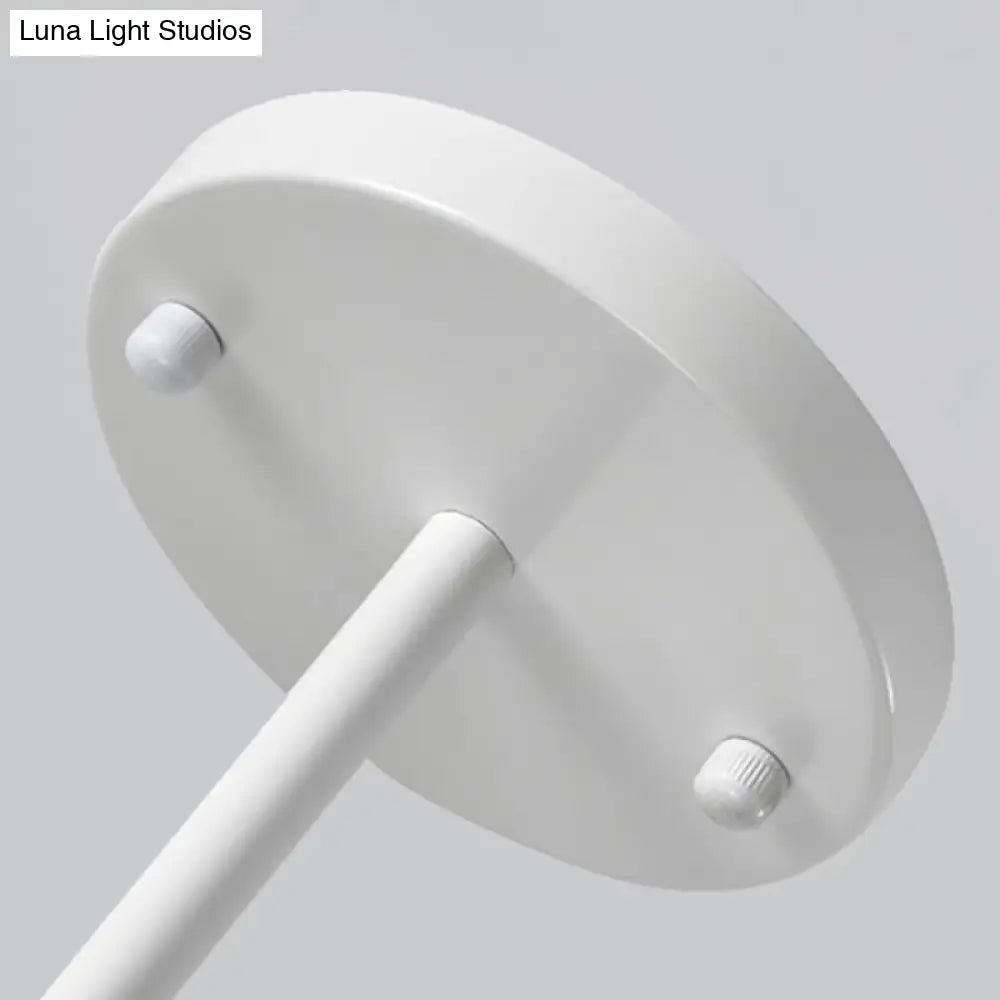 Macaron Loft Chandelier: Baby Bedroom Hanging Light With 3 Metal Lights