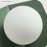 Macaron Loft Flush Mount Light: Orb Shade Frosted Glass 1-Bulb Ceiling Fixture For Hallway