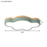 Macaron Loft Led Ceiling Lamp: Acrylic Cloud Shape Flush Light For Kids Bedroom