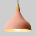 Macaron Loft Pendant Lamp - Metal Onion Ceiling Light For Kindergarten Pink
