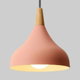 Macaron Loft Pendant Lamp - Metal Onion Ceiling Light For Kindergarten Pink