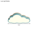 Macaron Loft Slim Panel Led Ceiling Lamp For Living Room With Acrylic Cloud Mount