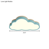 Macaron Loft Slim Panel Led Ceiling Lamp For Living Room With Acrylic Cloud Mount