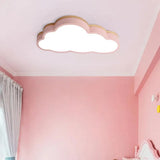 Macaron Loft Slim Panel Led Ceiling Lamp For Living Room With Acrylic Cloud Mount Pink / 19.5’ White
