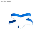 Macaron Loft Starfish Flush Mount: Candy-Colored Acrylic Ceiling Light