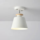 Macaron Metal Corridor Ceiling Flush Light - Adjustable Semi Mount Lighting White