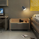 Macaron Metal Tapered Wall Light In Pink/Grey/Green Ideal For Bedroom Grey
