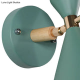Macaron Metal Wall Sconce - Angle Shade 1 Light Black/White/Pink/Yellow/Green Bedroom