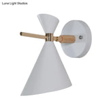 Macaron Metal Wall Sconce - Angle Shade 1 Light Black/White/Pink/Yellow/Green Bedroom